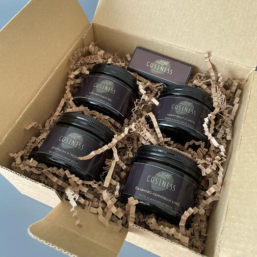Conjunto de velas perfumadas de cera de coco