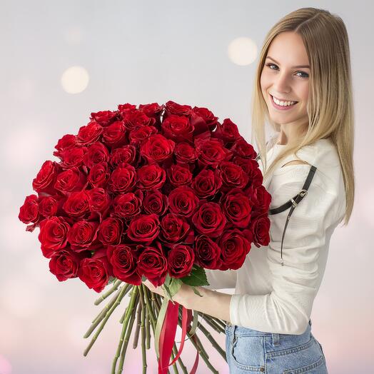 Букет из 51 красной розы арт.183