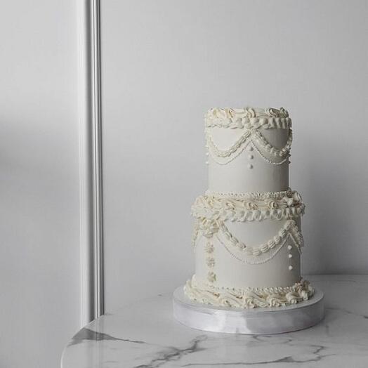 Свадебный торт в стиле Ламбет 2 яруса (4 скрытых яруса)