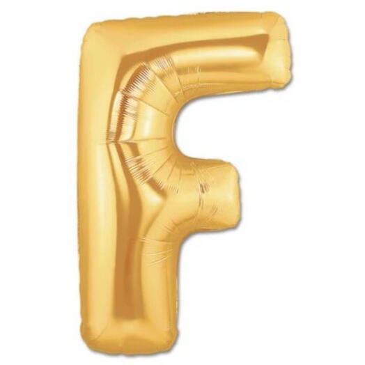 Letter F Golden Foil Balloon