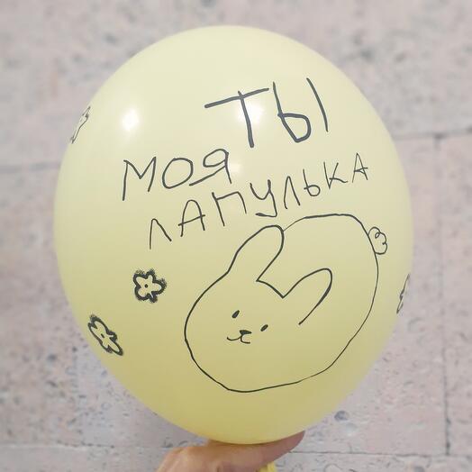 Шар латекс бледно желтый