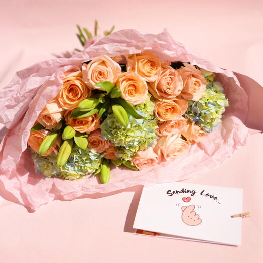 Bouquet of Roses and Seasonal flowers