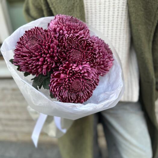 Букет хризантема бигуди 5 шт (моно 033)