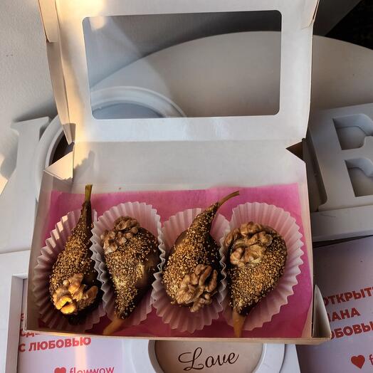 Груша в шоколаде, для мамы, тёщи, жене, девушке, подруги