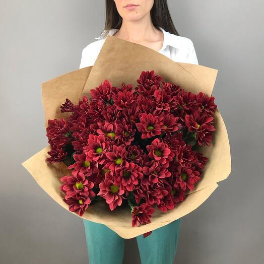 Crimson Charm Daisy Chrysanthemums Bouquet