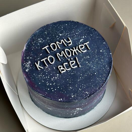 Мини-торт. Бенто М. Космос. С вашей надписью