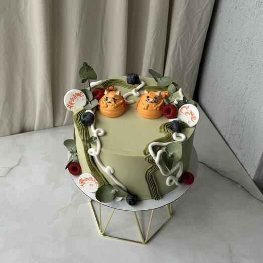 Торт с котиками