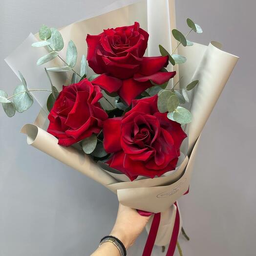 Букет из красных французских Роз
