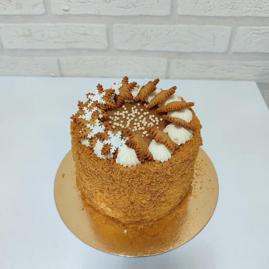 Торт с карамелью,Медовик 1,2 кг (украсить можно на ваш вкус по другому)