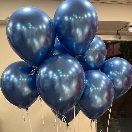 Blue chrome balloons