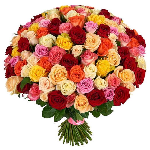 101 mixed rose bouquet