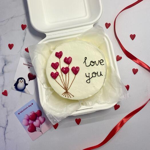 Бенто-торт «Love you» для любимого, любимой, парню, девушке, на День всех влюбленных, на 14 февраля
