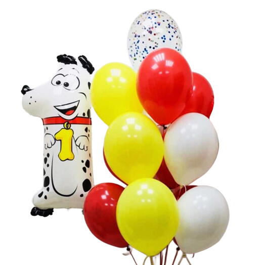 Набор Шаров гелий с цифрой детский 15 штук. Set of helium balloons with number children