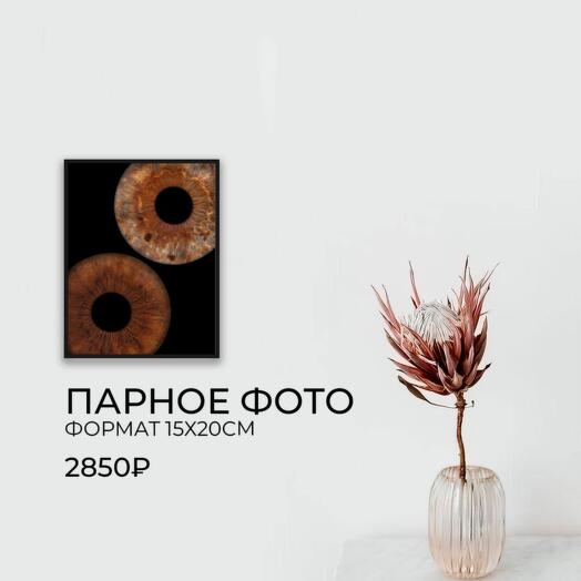 Сертификат на совместное фото радужек глаза 15х20см