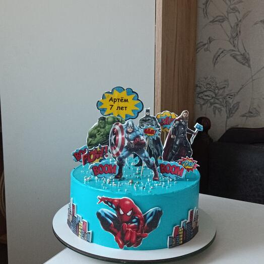 Торт с супергероями 2 кг