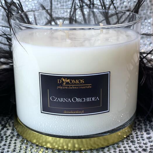 Természetes illatgyertya „Fekete Orchidea