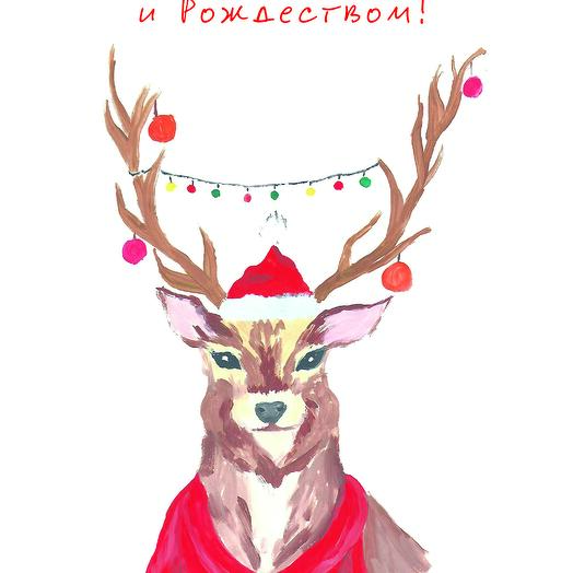 Открытка "Олень"