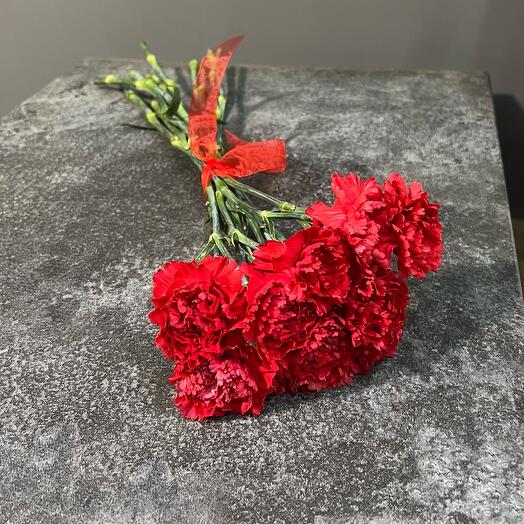 10 red carnations