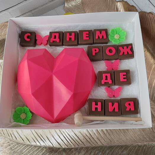 Шоколадная пиньята+шоколадная надпись