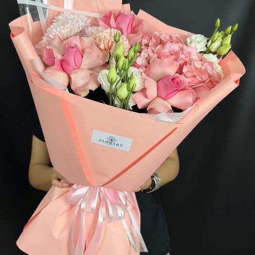 Евробукет с гортензией