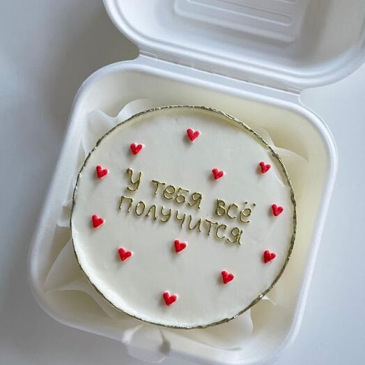 Бенто торт с пожеланиями
