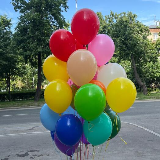 Набор шаров с гелием  641 - в потолок 25 шт ( аэродизайн )