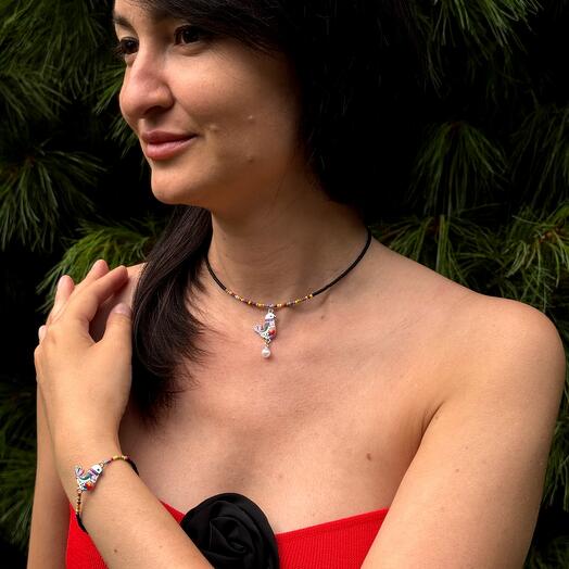 Комплект чокер и браслет Set of choker and bracelet