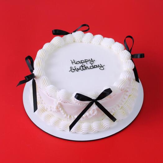 Торт 1 кг с рюшами и бантиками на день рождения, на праздник, Ламбет