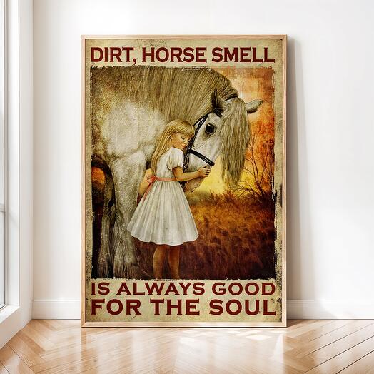 Интерьерный постер "Лошади" винтажная картина 02-0113