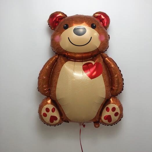 Воздушный шар Мишка с сердцем