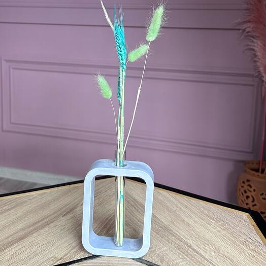 Колба с сухоцветами «Сердце океана»