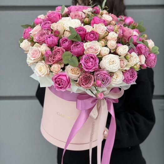 Цветы в стильной коробке