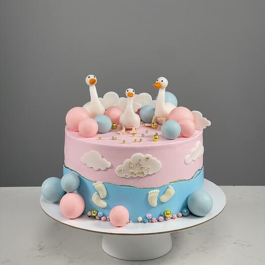 Торт для гендерного пати с гусями сюрприз подруге друзьям семье