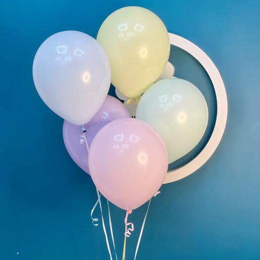 5 гелиевых шаров микс