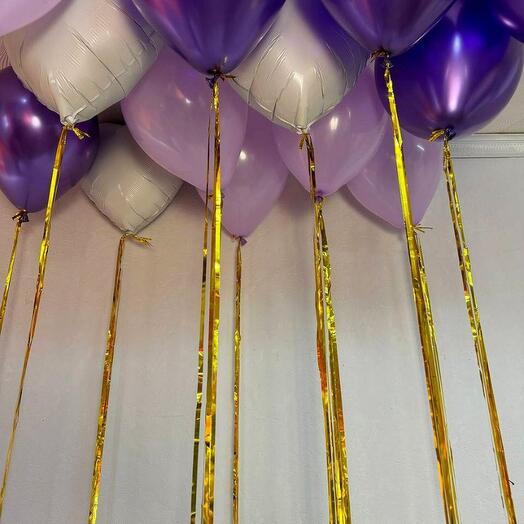 Шары россыпью фиолетовые