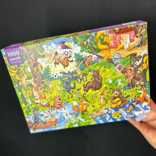 Пазл 1000 штук «Чудный лес,животные»