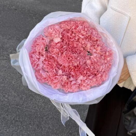 Монобукет из розовой гвоздики