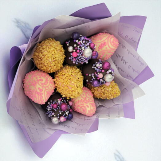 Букет 9 клубник в шоколаде арт. 34957