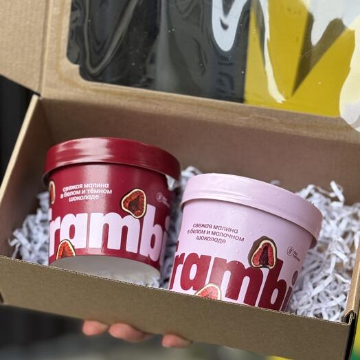 Набор Frambini "Малина в темном шоколаде и малина в молочном шоколаде""