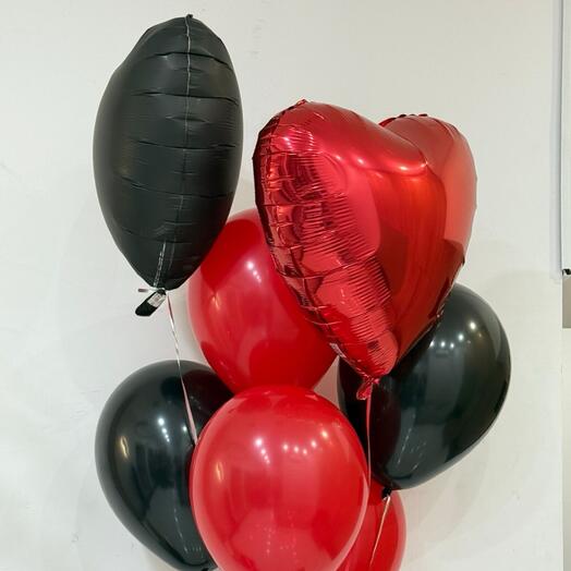 Фонтан шаров «Страсть» 7 штук