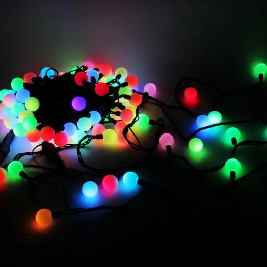 Электрогирлянда "Большие разноцветные мультишарики" с медленной дина