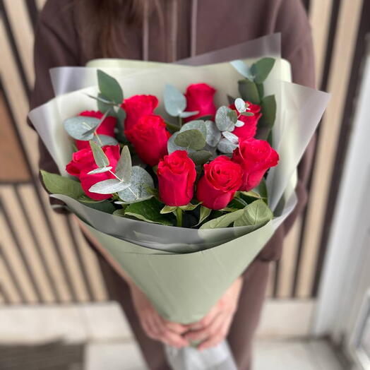 Букет из 9 эквадорских роз