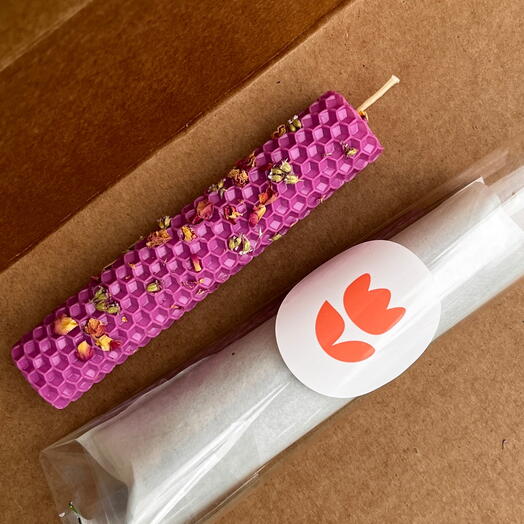 Свеча из медовой вощины Крымская  Роза