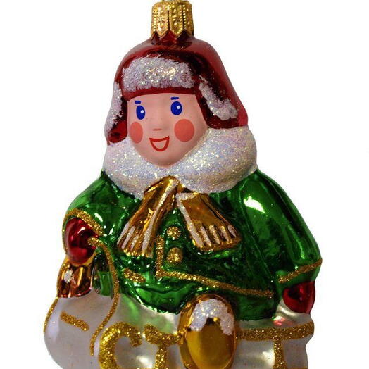 Ёлочная игрушка "Мальчик на санках" (Ёлочка)
