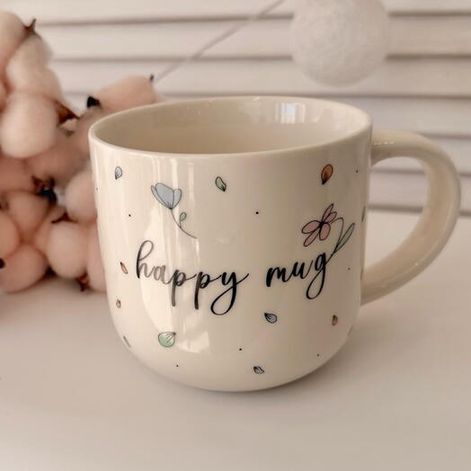 Счастливая кружка фарфор «Happy mug