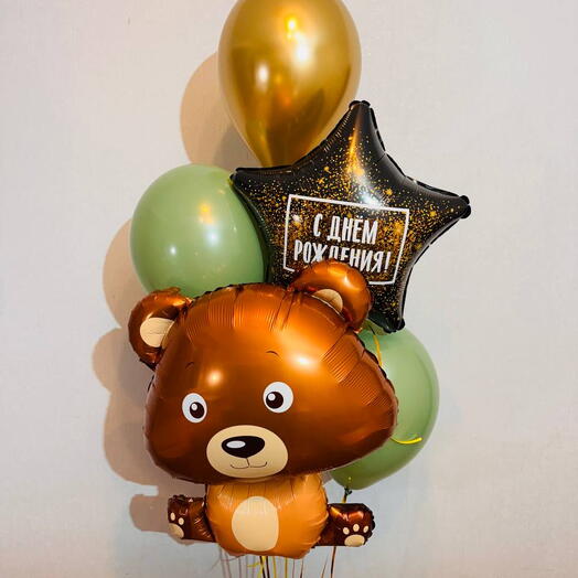 Мой мишка - шарики для мальчика, мужа, парня