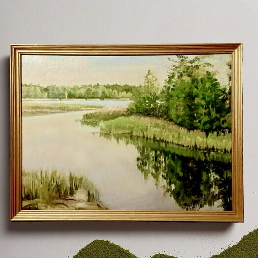 Залив, озеро Свято, Дедово. Холст, масло, 45*60