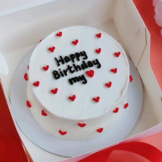 Бенто торт на день рождения любимой, любимого с сердечками