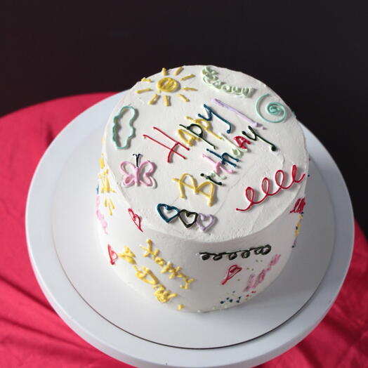 Торт happy birthday веселый