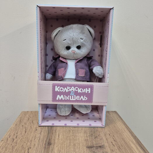 Мягкая игрушка Колбаскин в Фиолетовом Пиджаке 20см, в коробке